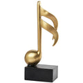 Escultura dourada de Notas Musicais - Acheiweb