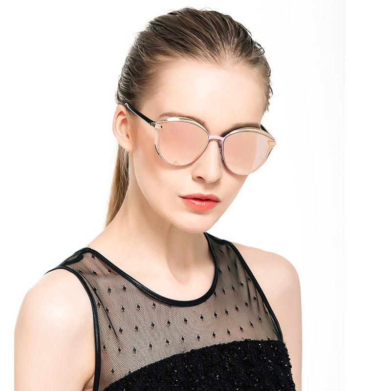 Óculos de Sol feminino Vintage Retrô Espelhado - Acheiweb